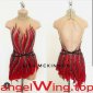 Red Ice Skating Dresses Girls Women 2018 A046