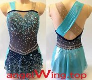 Blue Ice Skating Dresses Women 2018 A087