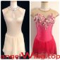 Ice Skating Dresses Women Red Flower 2017 A016