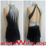 Black Figure Skating Dresses Women 2018 A002