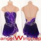 Purle Ice Skating Dress Women Blue 2018 A028