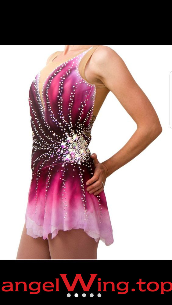Ice Skating Dresses Purple Women 2018 A005