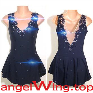 Ice Skating Dresses Red Women Girls 2018 A008