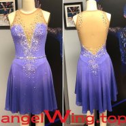 Ice Skating Dresses Purple Women Girls 2018 A006