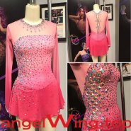 Women Competition Figure Skating Dresses Red 2018 A013